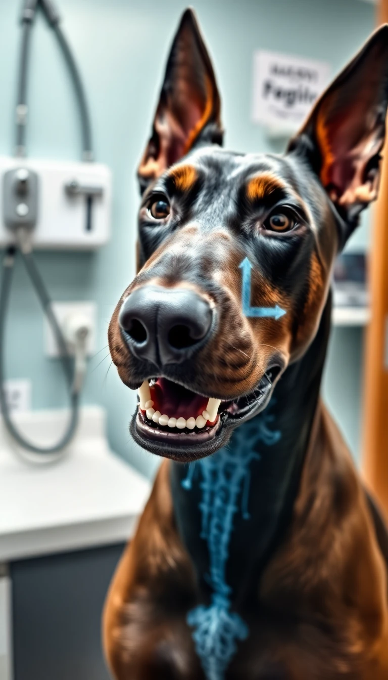 Choking Doberman